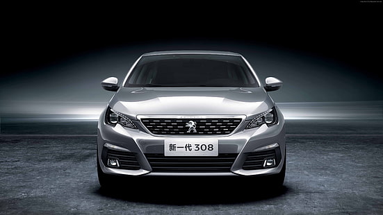 Auto China 2016, sedan, Peking Motor Show 2016, grå, Peugeot 308 Sedan, HD tapet HD wallpaper