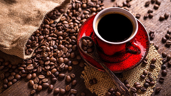القهوة ، الفنجان ، فنجان القهوة ، الكافيين ، تصوير الحياة الساكنة ، النكهة، خلفية HD HD wallpaper