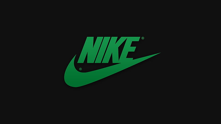 녹색 Nike 바탕 화면, Nike, 로고, HD 배경 화면