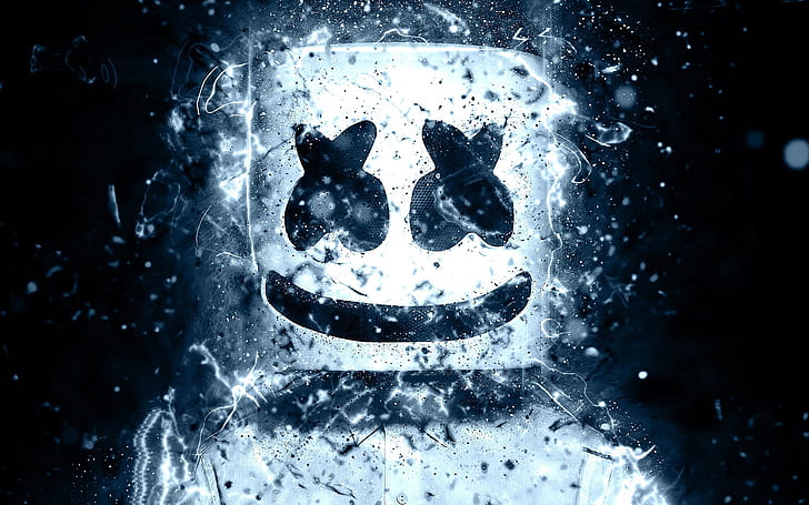 smile, mask, smiley, DJ Marshmello, HD wallpaper