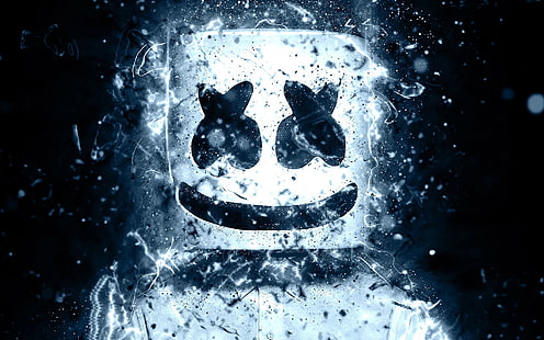  smile, mask, smiley, DJ Marshmello, HD wallpaper HD wallpaper