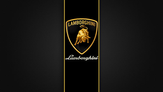Logotipo de Lamborghini, emblema, etiqueta de Lamborghini, Fondo de pantalla HD HD wallpaper