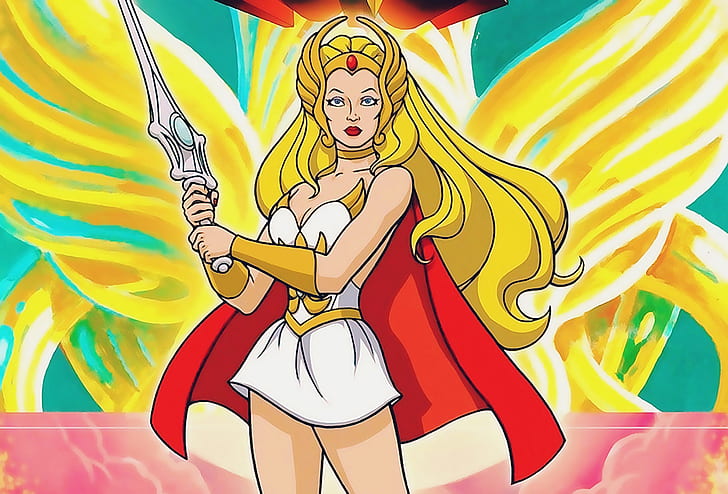 She-Ra, guerriera, principessa, illustrazione, cartone animato, Sfondo HD
