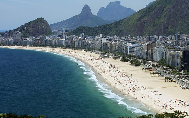 Пляж Копакабана в Рио-де-Жанейро 2560 × 1600, HD обои