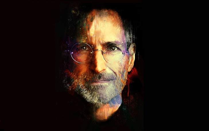 Steve Jobs, fond, pomme, déchirer, Steve jobs, turk1672, Fond d'écran HD