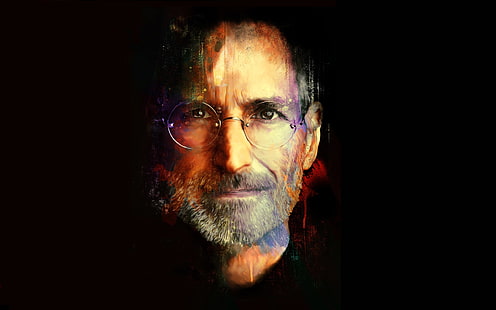 Steve Jobs, fond, pomme, déchirer, Steve jobs, turk1672, Fond d'écran HD HD wallpaper