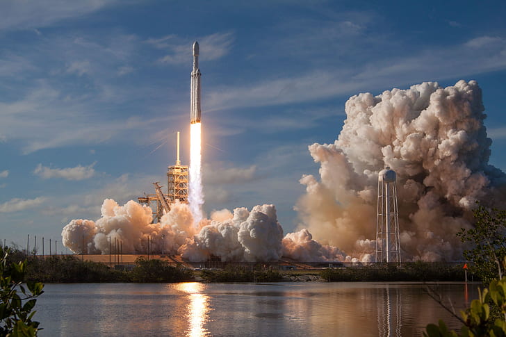 Launch, Launching, rocket, space, SpaceX, HD wallpaper