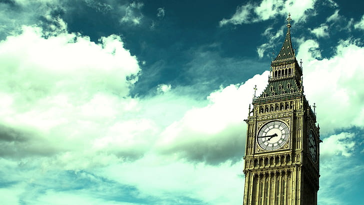 big ben london england architecture building sky cityscape clocks clouds clocktowers, HD wallpaper
