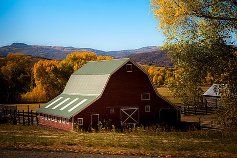 farm, nature, landscape, HD wallpaper HD wallpaper