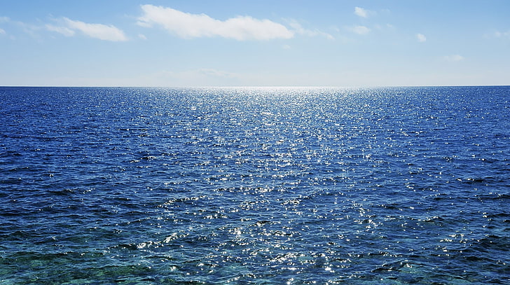 laut, horison, air, langit, Wallpaper HD