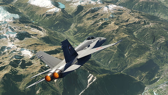самолет, военный самолет, FA-18 Hornet, военный, HD обои HD wallpaper