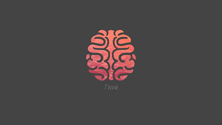 otak, minimalis, Wallpaper HD