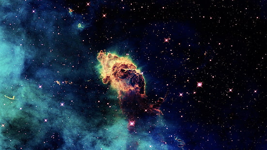 fondo de pantalla de nebulosa, galaxia, estrellas, espacio, nebulosa, arte digital, arte espacial, Fondo de pantalla HD HD wallpaper
