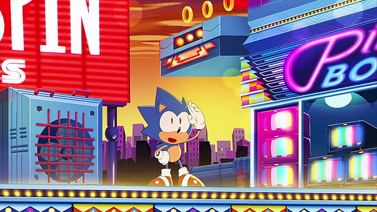 Sonic, Sonic Mania, videogames, Arte dos videogames, Sonic the Hedgehog, HD papel de parede HD wallpaper