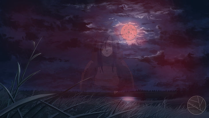 Adegan Naruto, Uchiha Madara, Naruto Shippuuden, Eternal Tsukuyomi, merah, Uchiha Obito, Wallpaper HD