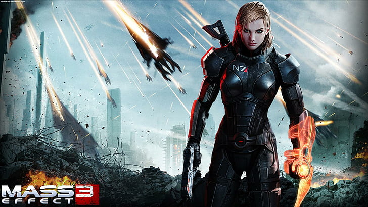 Mass Effect 3 Female Shepard, female, mass, effect, shepard, games, HD wallpaper
