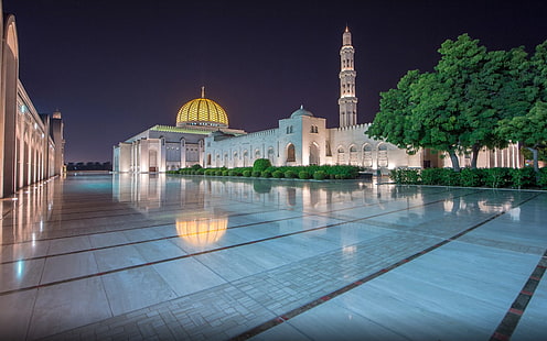 Sultan Qaboos Grand Mosque Oman วอลเปเปอร์ HD สำหรับเดสก์ท็อปและมือถือ 3840 × 2400, วอลล์เปเปอร์ HD HD wallpaper