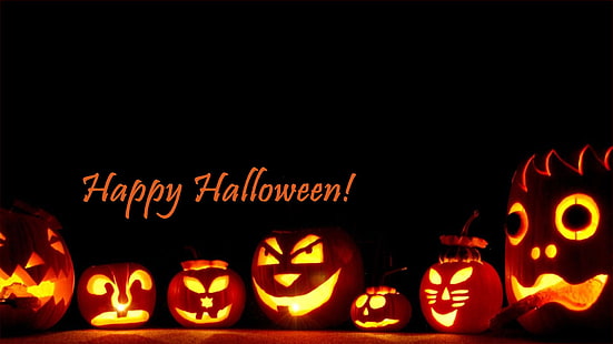 Liburan, Halloween, Happy Halloween, Jack-o'-lantern, Wallpaper HD HD wallpaper