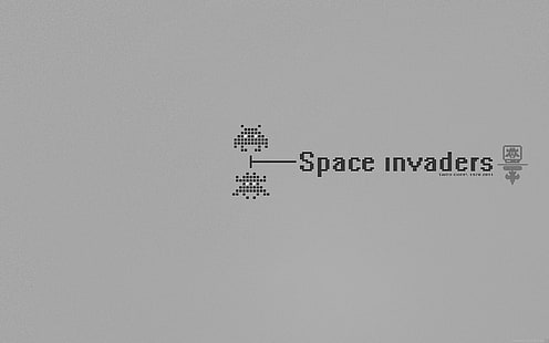 space invaders spelapplikation, retrospel, Space Invaders, videospel, minimalism, HD tapet HD wallpaper