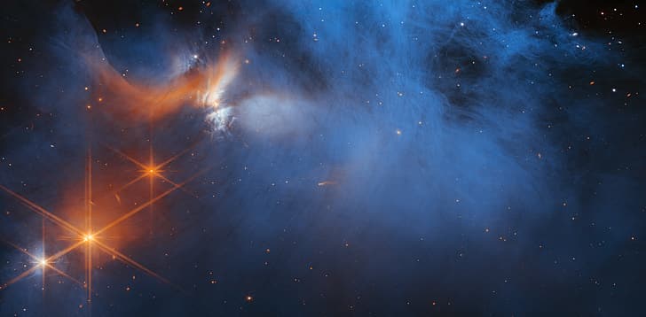 stars, galaxy, space, James Webb Space Telescope, Molecular Cloud, Chamaeleon I, NIRCam, HD wallpaper