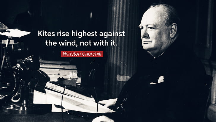 typografi, citat, Winston Churchill, HD tapet