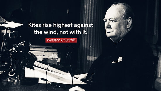 tipografía, cita, Winston Churchill, Fondo de pantalla HD HD wallpaper
