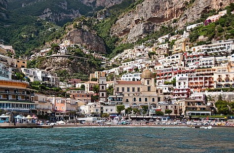 Towns, Positano, Italy, Salerno, HD wallpaper HD wallpaper