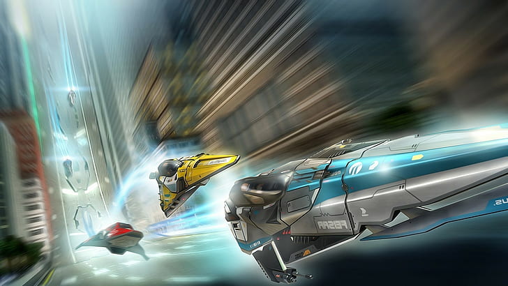 video games wipeout wipeout 2048, HD wallpaper