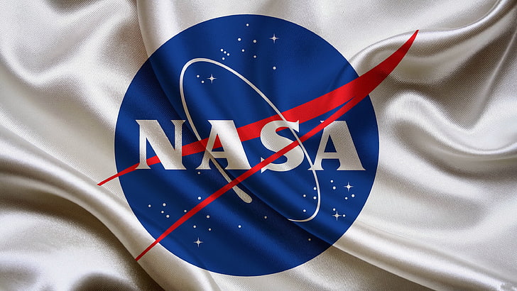NASA, bandiera, logo, Sfondo HD