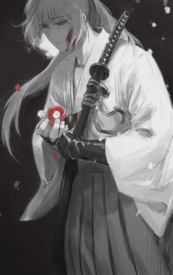 Rurouni Kenshin, Himura Kenshin, seni kipas, Wallpaper HD, wallpaper seluler