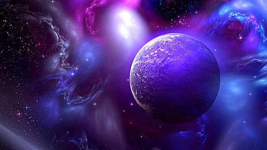 univers, planète, violet, espace extra-atmosphérique, objet astronomique, phénomène, espace, ciel, sphère, galaxie, Fond d'écran HD HD wallpaper