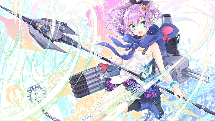 Anime, Anime Girls, Magie, Azur Lane, Javelin (Azur Lane), weiße Haut, HD-Hintergrundbild