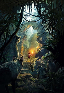 книга за джунглата 4k страхотно фоново изображение, HD тапет HD wallpaper