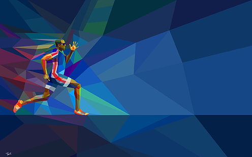 Runner-Rio 2016 Olimpiyat Oyunları HD Vektör Duvar Kağıtları, HD masaüstü duvar kağıdı HD wallpaper