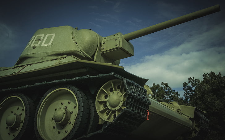기념물, 탱크, 소비에트, 평균, T-34-85, HD 배경 화면