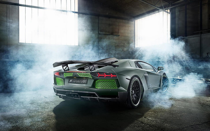 grey Lamborghini coupe olahraga Aventador, lamborghini, aventador, lp700-4, 2014, Wallpaper HD