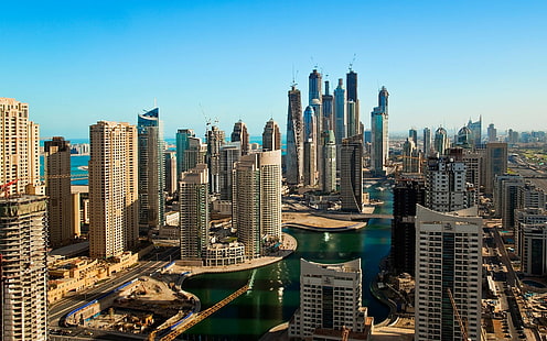 konstruktion, byggnad, Dubai, UAE, HD tapet HD wallpaper