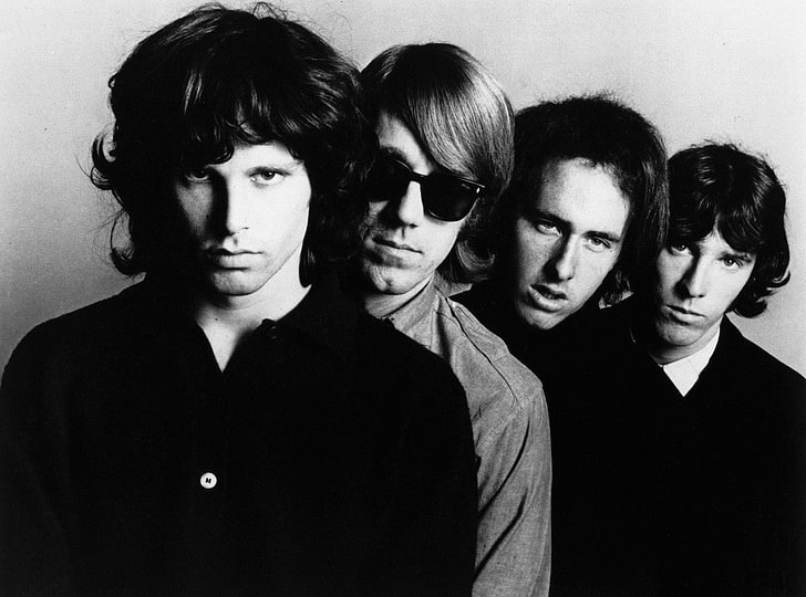 Jim Morrison, monochrome, music, Rock and Roll, The Doors, HD wallpaper