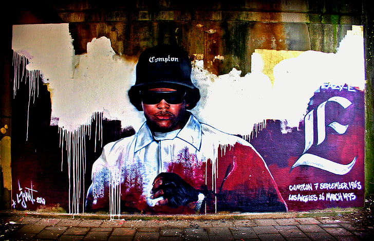 eazy, eazy e, gangsta, graffiti, hip, hop, nwa, rap, rapper, HD wallpaper