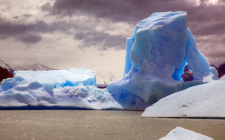 얼음 HD, 빙산, 자연, 얼음, HD 배경 화면