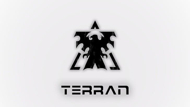StarCraft Terran HD, лого на terran, видео игри, starcraft, terran, HD тапет