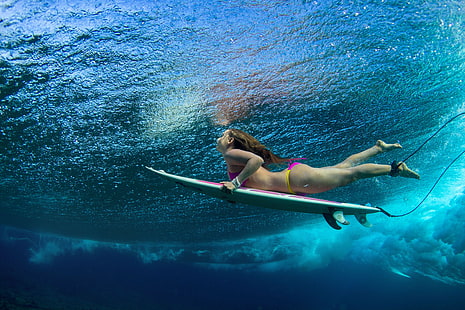 экстрим, океан, море, прибой, серфер, серфинг, волны, HD обои HD wallpaper