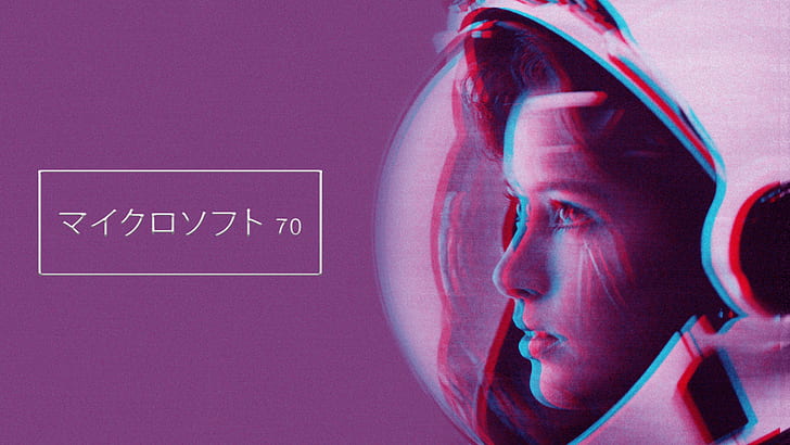Anna Lee Fisher, astronaut, RGB, vaporwave, HD tapet