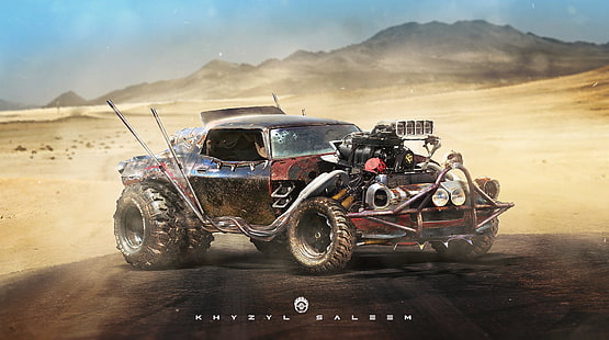 rotes und schwarzes Auto, Khyzyl Saleem, Auto, Mad Max, Chevrolet Camaro Z28, HD-Hintergrundbild HD wallpaper