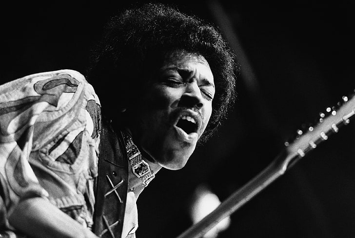 Jimmy Hendrix, guitar, concert, speech, Jimi Hendrix, HD wallpaper
