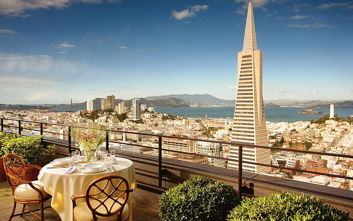 San Francisco, paisaje urbano, restaurante, Fondo de pantalla HD