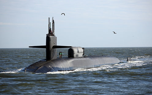 łódź podwodna, wojskowa, morska, pojazd, Tapety HD HD wallpaper