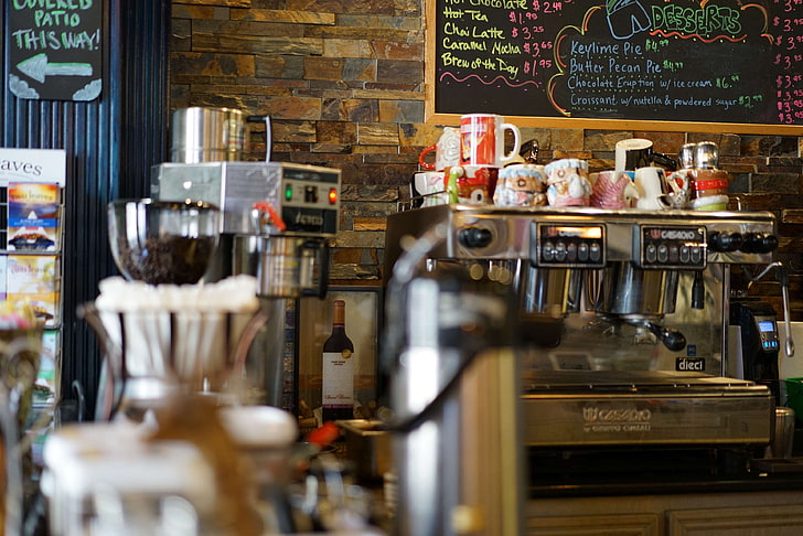 coffee, coffee beans, coffee mug, coffee mugs, coffee shop, espresso, espresso machine, mug, HD wallpaper
