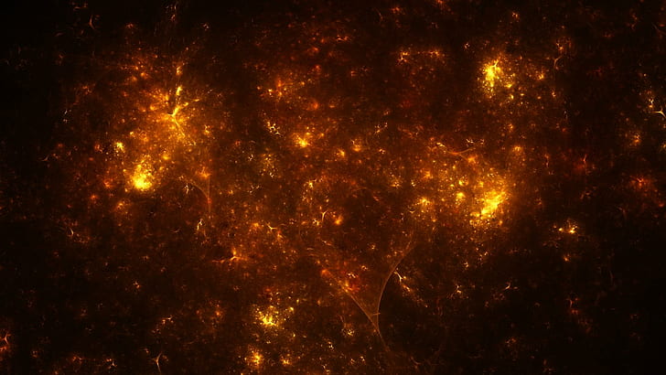 Orange utrymme, explosionsfoto, utrymme, 1920x1080, ljus, universum, galax, HD tapet