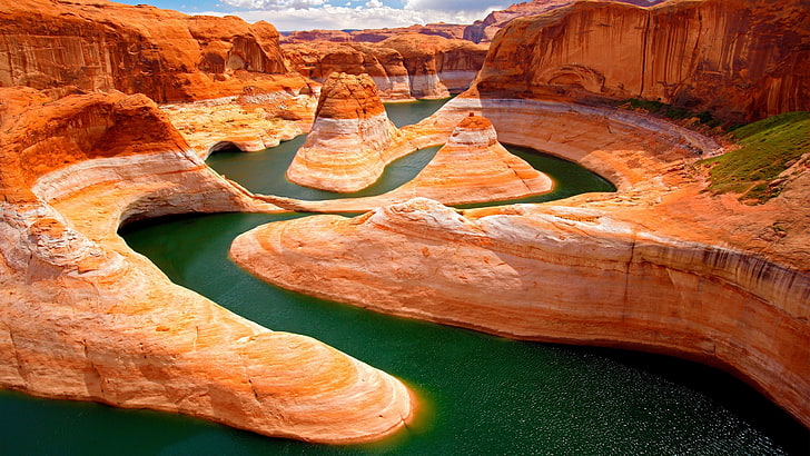 Horseshoe Bend, Arizona, nature, river, rocks, Apple, 2560x1440, retina, the Grand canyon, HD wallpaper
